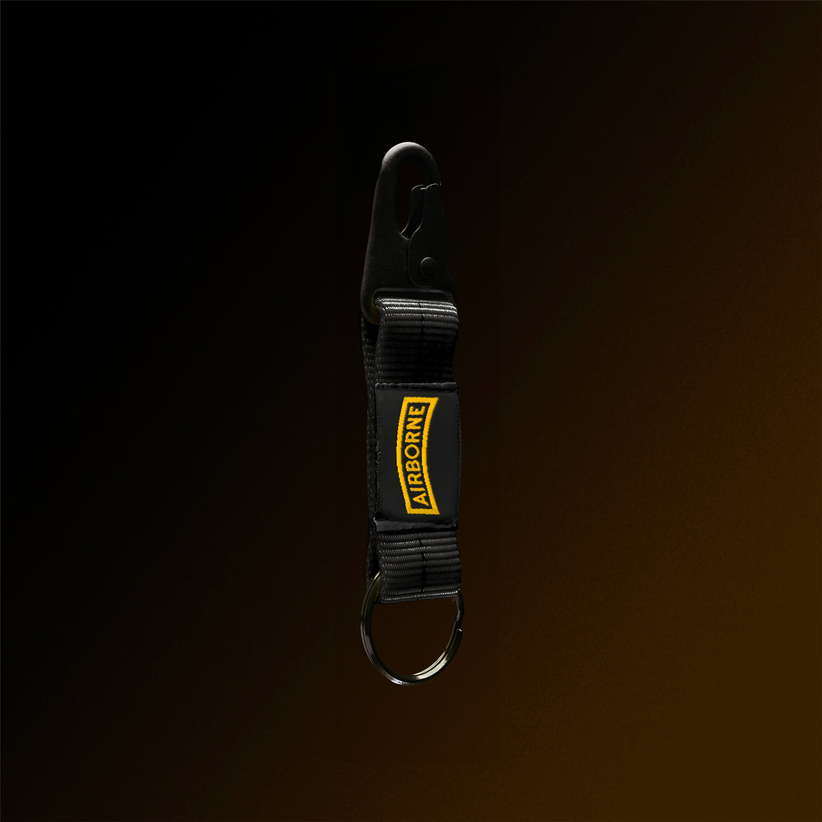 2-Below-Bite Black Lanyard Keychain