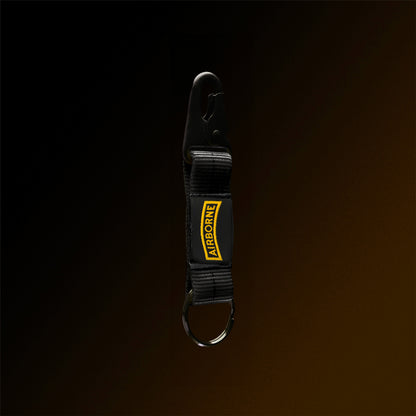 2-Below-Bite Black Lanyard Keychain