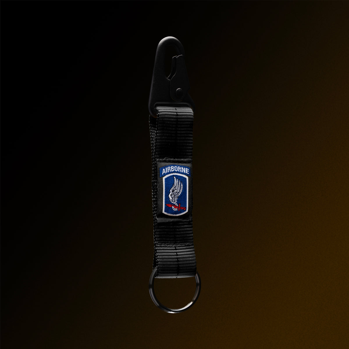 4-in-the-Hand Black Lanyard Keychain