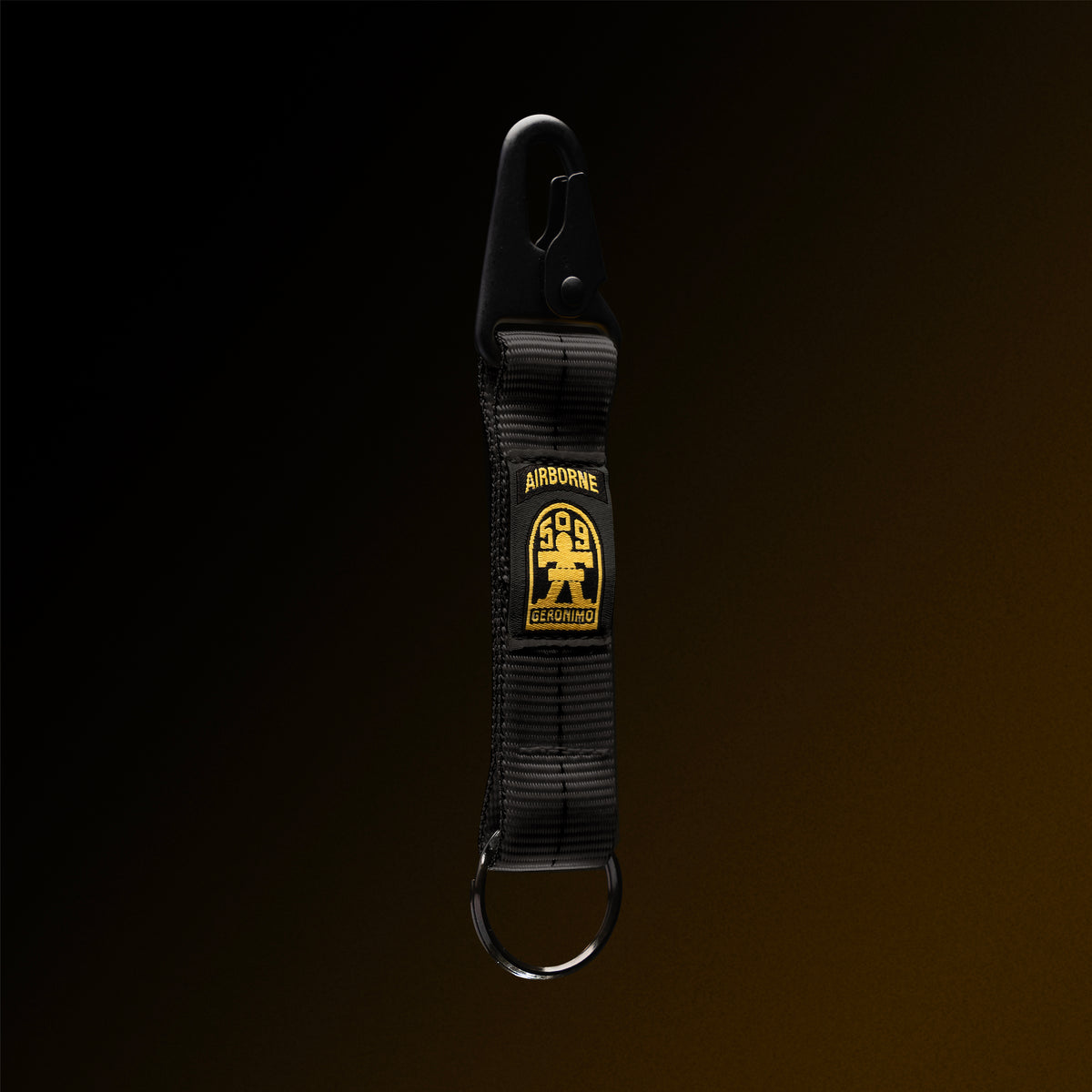 4-in-the-Hand Black Lanyard Keychain