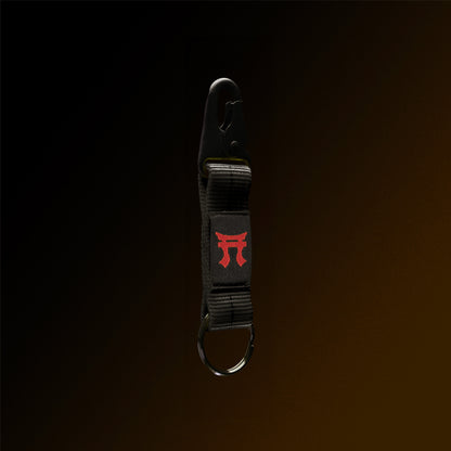 2-Below-Bite Black Lanyard Keychain