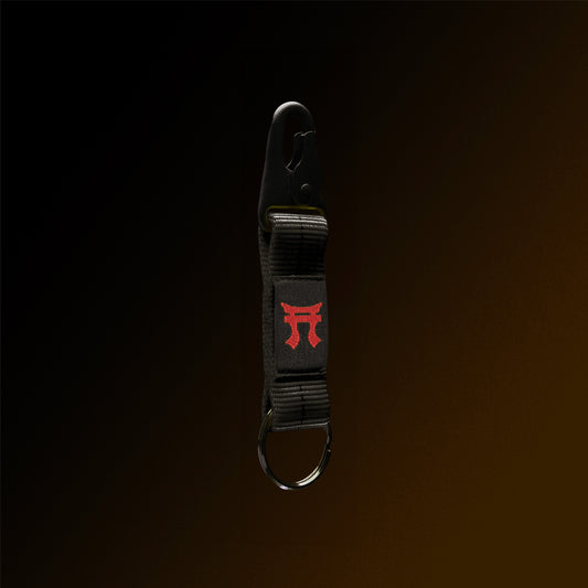 2-Below-Bite Black Lanyard Keychain