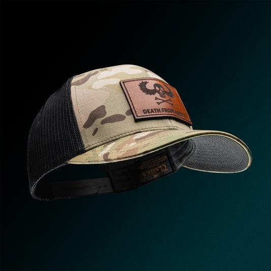 Death From Above Leather Patch Tactical Snapback