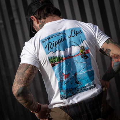Spread'n Hips, Rippin' Lips Fishing Club Men's T-Shirt