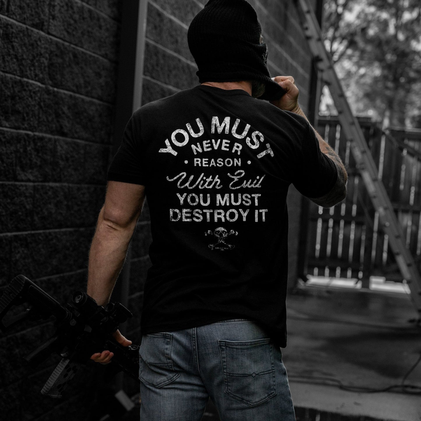 You Must Never Reason With Evil You Must Destroy It Men's T-Shirt