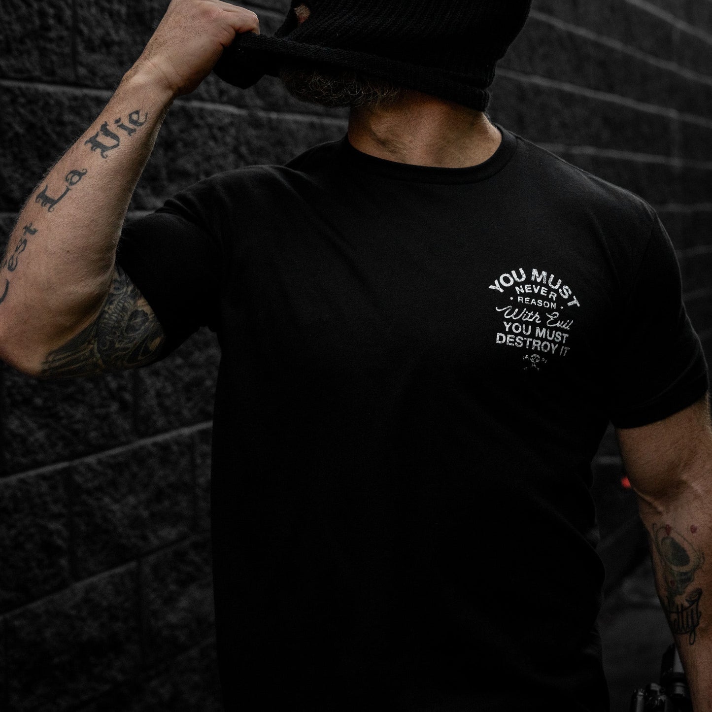 You Must Never Reason With Evil You Must Destroy It Men's T-Shirt