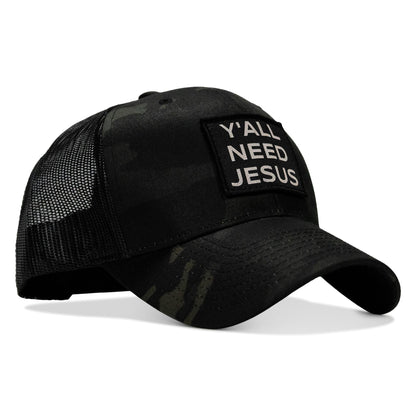 Y'all Need Jesus Patch Snapback Hat
