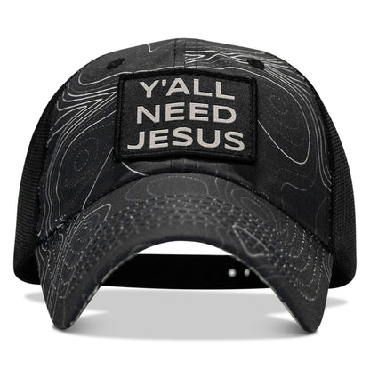 Y'all Need Jesus Patch Tactical Ripstop Mesh Snapback Hat