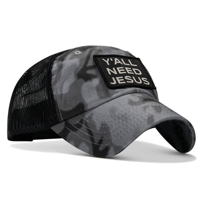 Y'all Need Jesus Patch Tactical Ripstop Mesh Snapback Hat