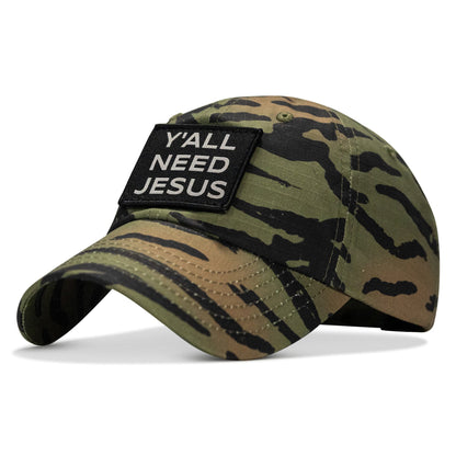Y'all Need Jesus Patch Tactical Ripstop Mesh Snapback Hat