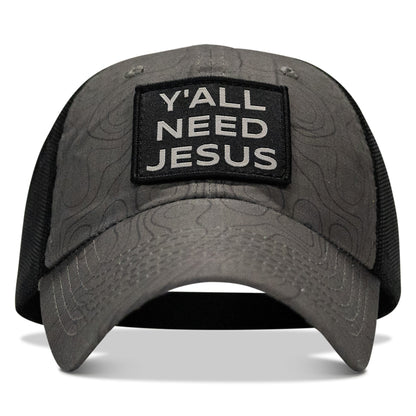 Y'all Need Jesus Patch Tactical Ripstop Mesh Snapback Hat