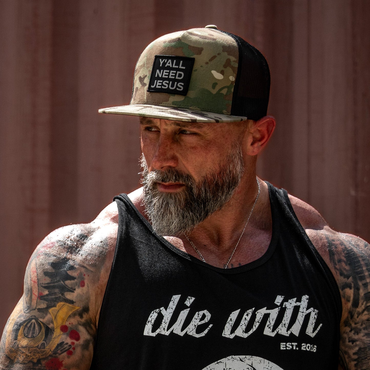 Y'all Need Jesus Patch Flatbill Hat