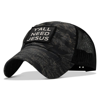 Y'all Need Jesus Patch Tactical Ripstop Mesh Snapback Hat
