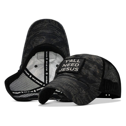 Y'all Need Jesus Patch Tactical Ripstop Mesh Snapback Hat