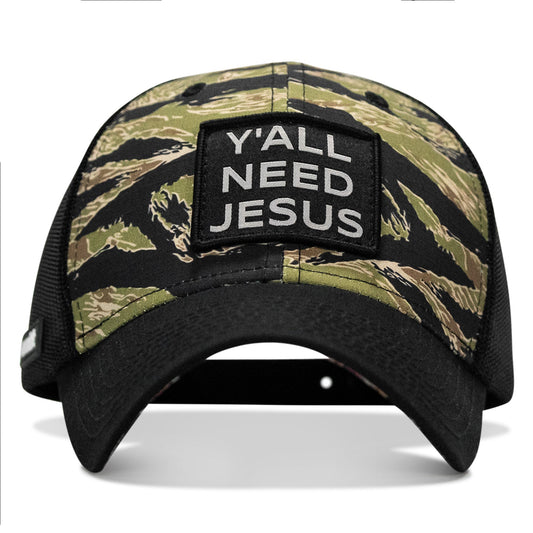 Y'all Need Jesus Patch Original Ripstop Snapback Hat