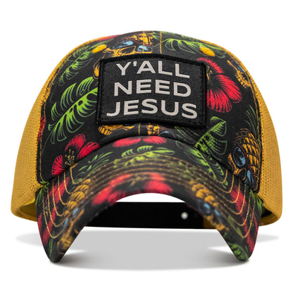 Y'all Need Jesus Patch Tactical Ripstop Mesh Snapback Hat