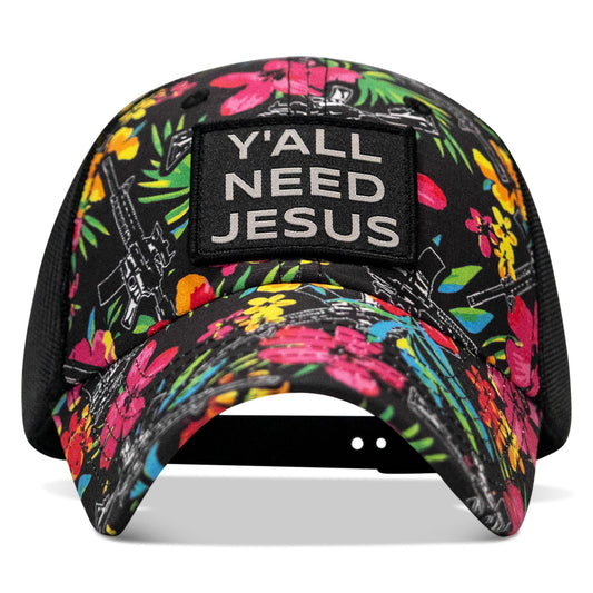 Y'all Need Jesus Patch Tactical Ripstop Mesh Snapback Hat