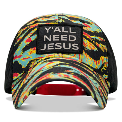 Y'all Need Jesus Patch Tactical Ripstop Mesh Snapback Hat