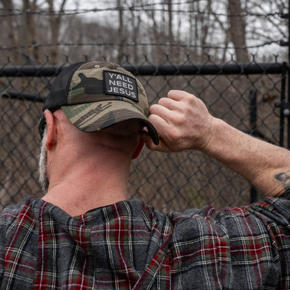 Y'all Need Jesus Patch Tactical Ripstop Mesh Snapback Hat