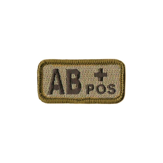 AB+ Blood Type Desert Patch with Hook Fastener