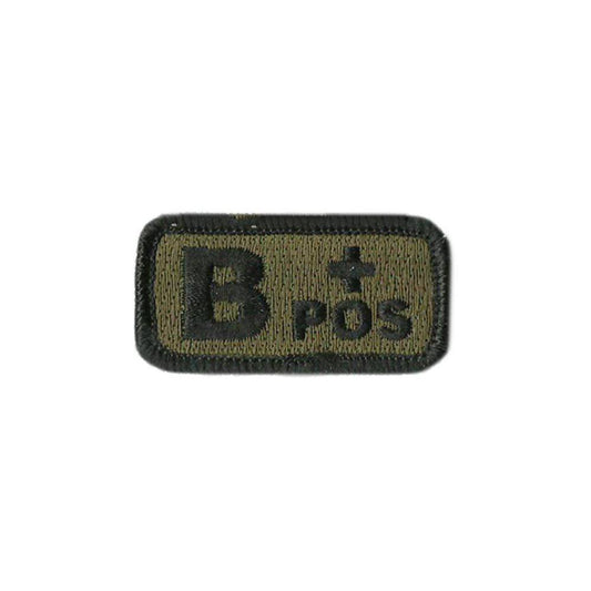 B+ Blood Type Forest Patch with Hook Fastener
