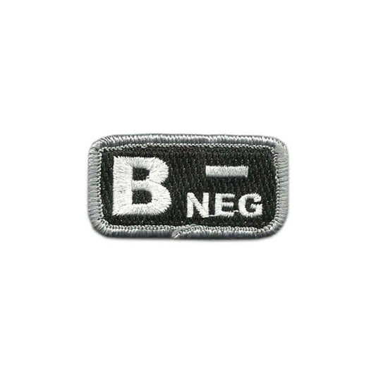 B- Blood Type Police/Tactical Patch with Hook Fastener