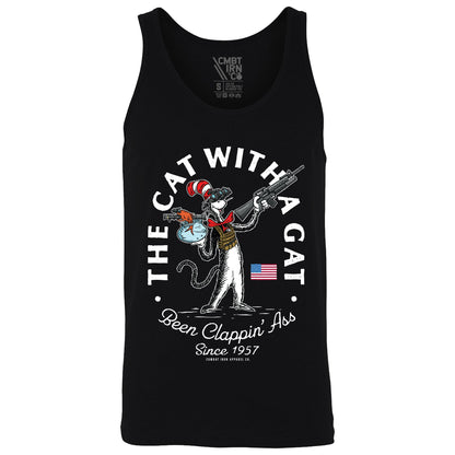 Cat With A Gat Men's Tank