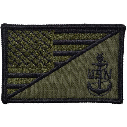 Navy SCPO Senior Chief Petty Officer USA Flag - 2.25x3.5 Patch