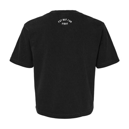 Fat But Can Fight Women's Heavyweight Crop Tee
