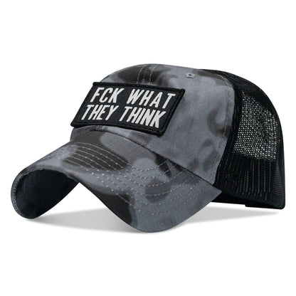 Fck What They Think Patch Tactical Ripstop Mesh Snapback Hat