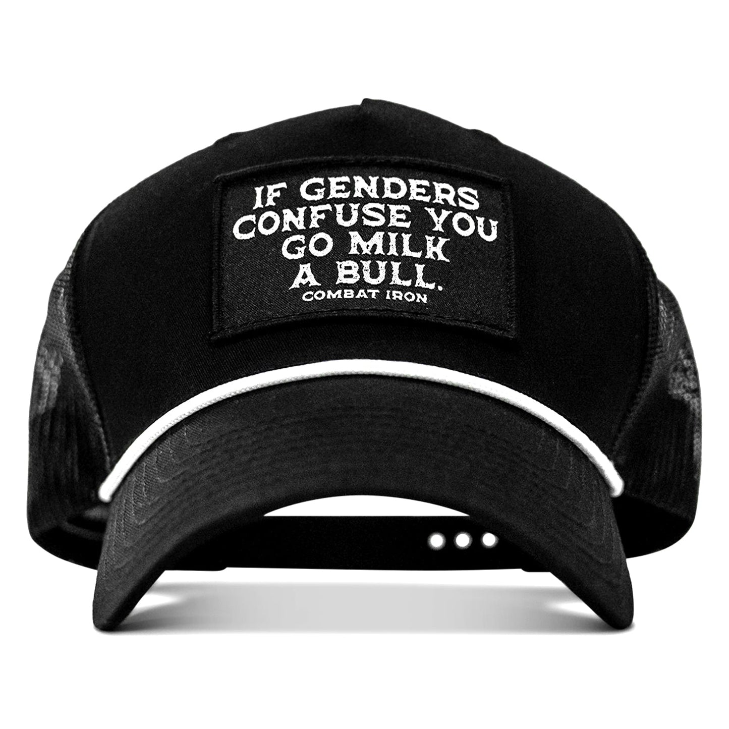 If Gender Confuses You Go Milk A Bull Patch Rope Snapback Hat