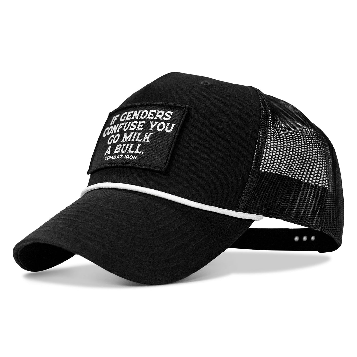 If Gender Confuses You Go Milk A Bull Patch Rope Snapback Hat