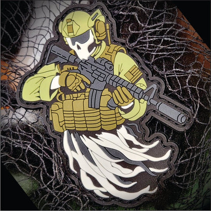 Tactical Recon Ghost - Glow in the Dark - 3.5" PVC Patch