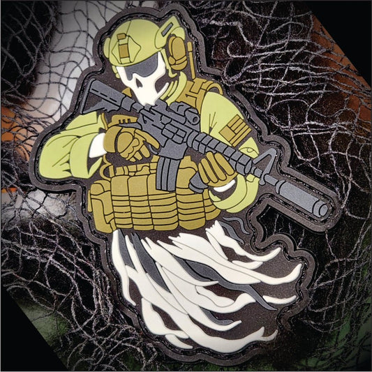 Tactical Recon Ghost - Glow in the Dark - 3.5" PVC Patch