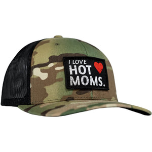 I Love Hot Mom's Patch Snapback Hat
