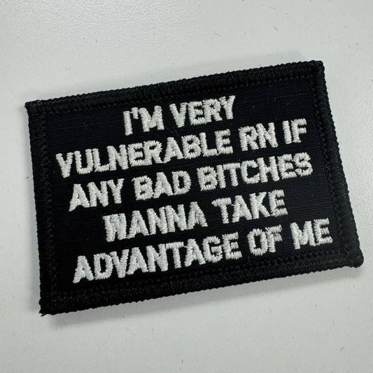 As Seen on Socials - I'm Very Vulnerable RN If Any Bad Bitches Wanna Take Advantage of Me - Black w/Silver