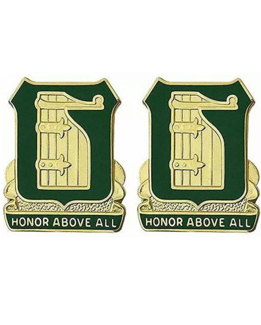 U.S. Army 91st Military Police Battalion Unit Crest "Honor Above All" (pair)