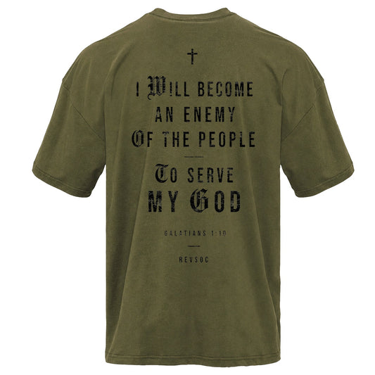 I Will Become An Enemy To The People Vintaged Midweight T-Shirt