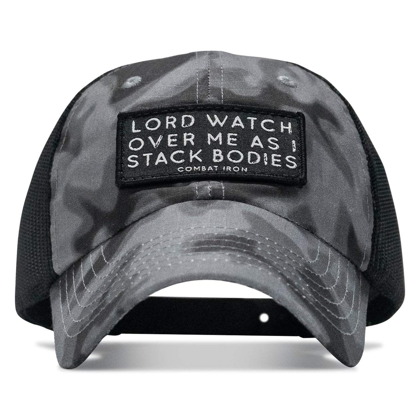 Lord Watch Over Me As I Stack Bodies Patch Tactical Ripstop Mesh Snapback Hat