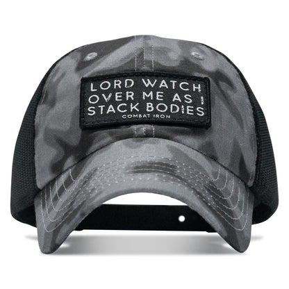 Lord Watch Over Me As I Stack Bodies Patch Tactical Ripstop Mesh Snapback Hat