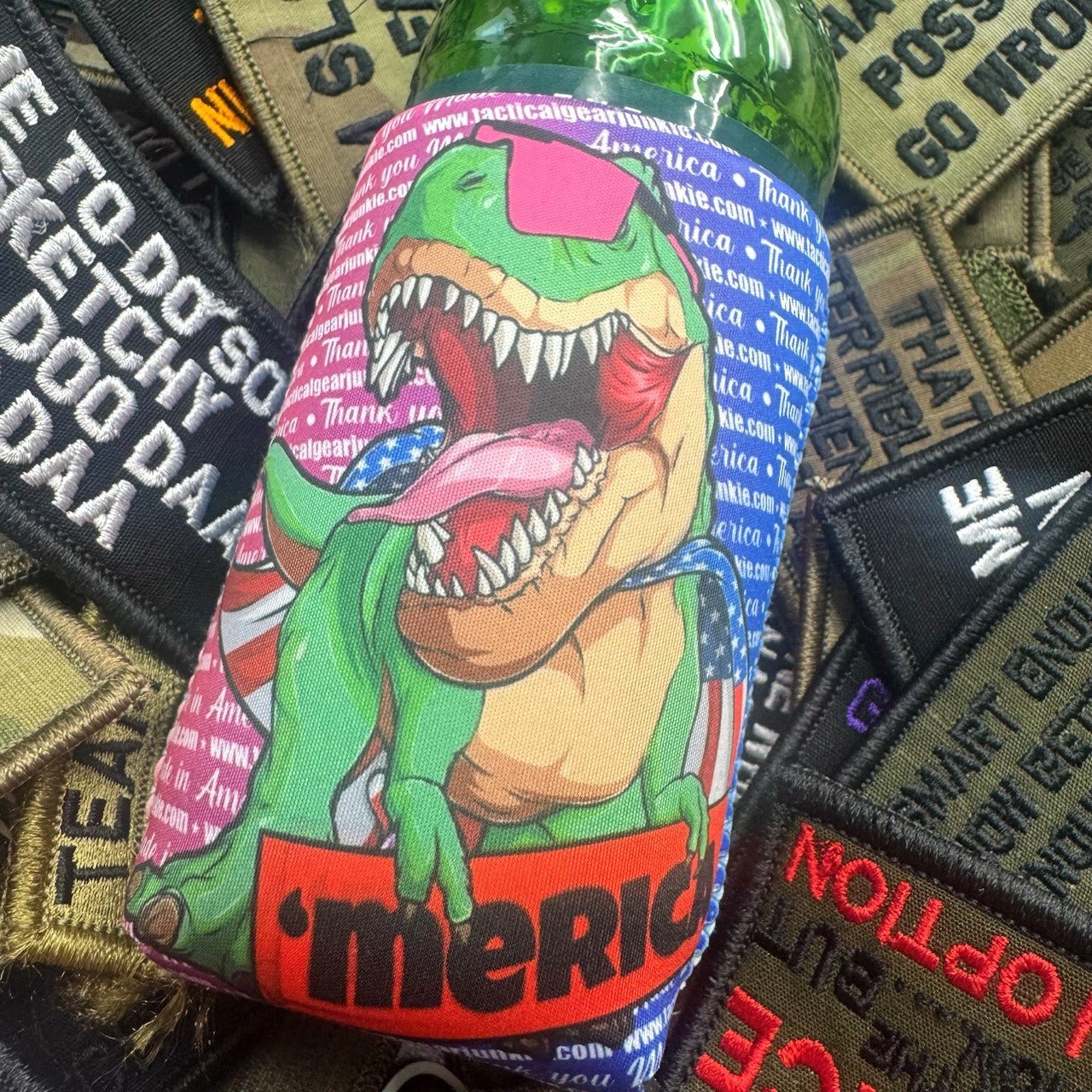 TGJ Neoprene TactiCooler - 'Merica - T-Rex