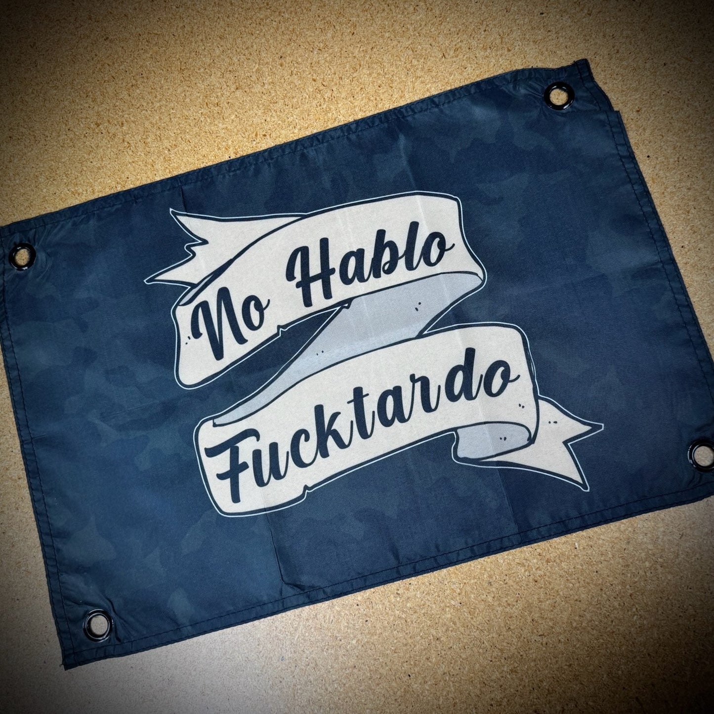 No Hablo Fucktardo - 12"x17.5" - Mini Wall Banner