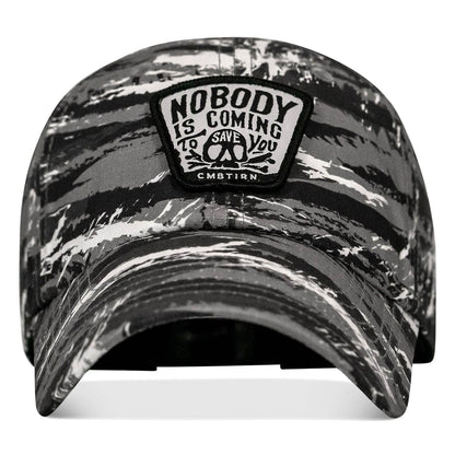 Nobody Is Coming To Save You Skull Patch Ripstop Snapback