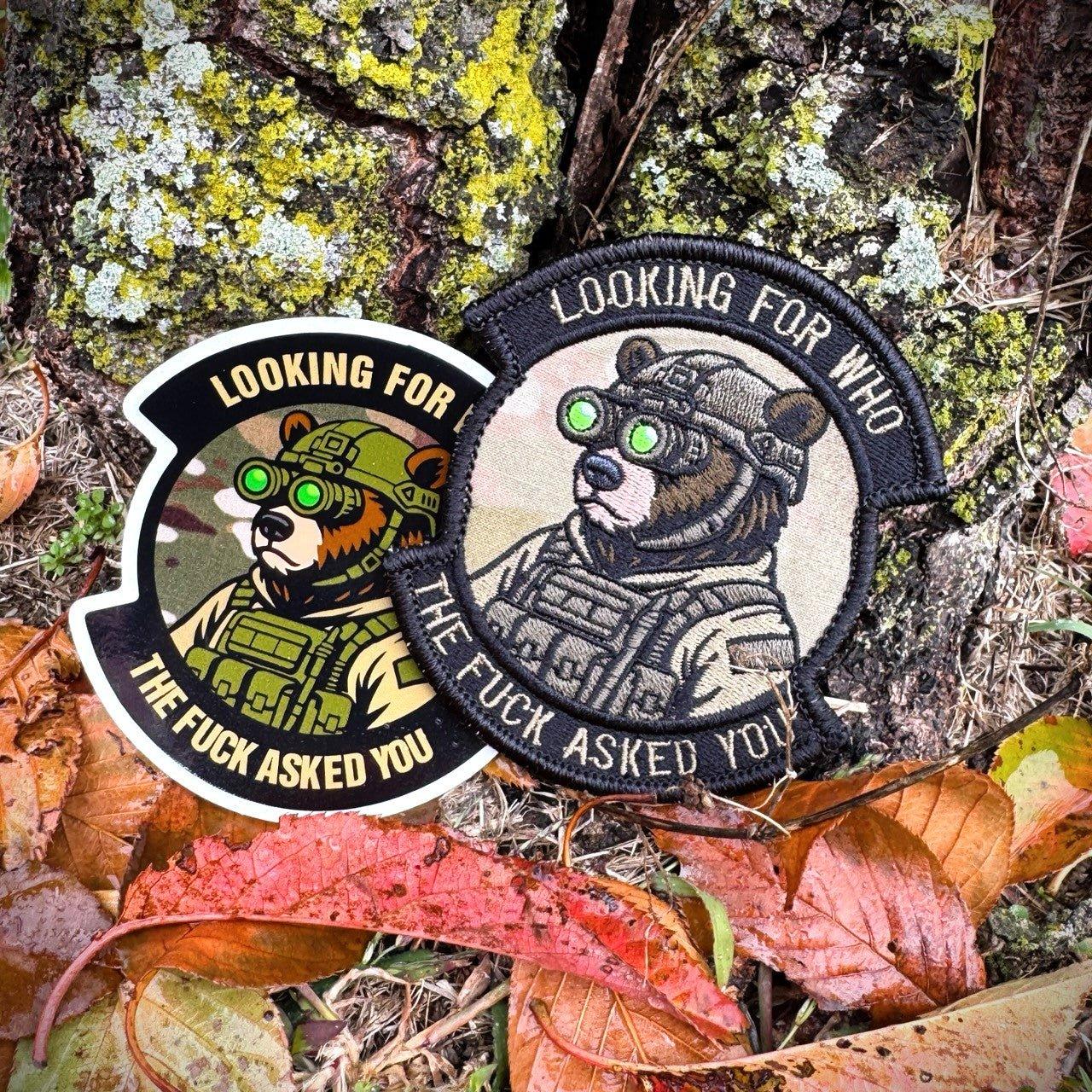 COMBO - POTM - NOVEMBER 2025 - Looking For Who The Fuck Asked You - PATCH AND STICKER