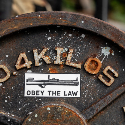 Obey The Law Rocket Launcher Decal