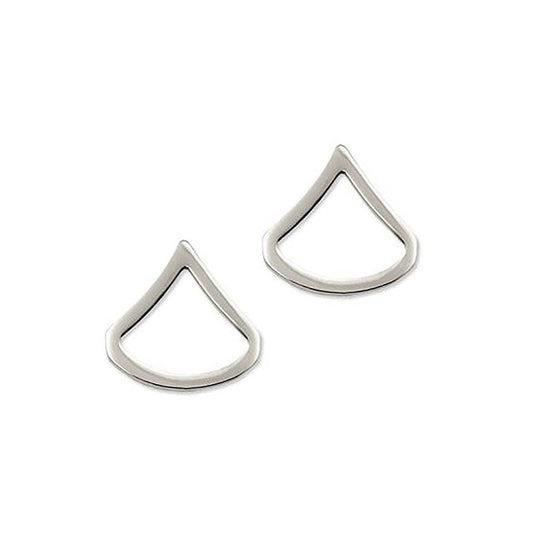 Police Private First Class Sta-Brite Nickel Rank Pin 3/4" Pair