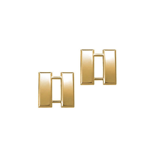 Police Captain Sta-Brite Gold Rank Pin 1" Pair