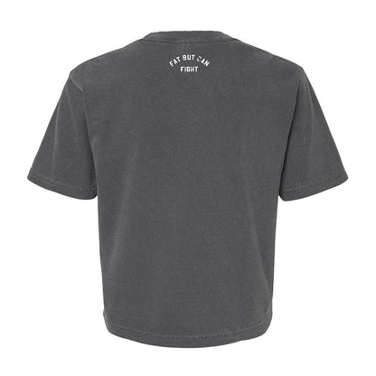 Fat But Can Fight Women's Heavyweight Crop Tee