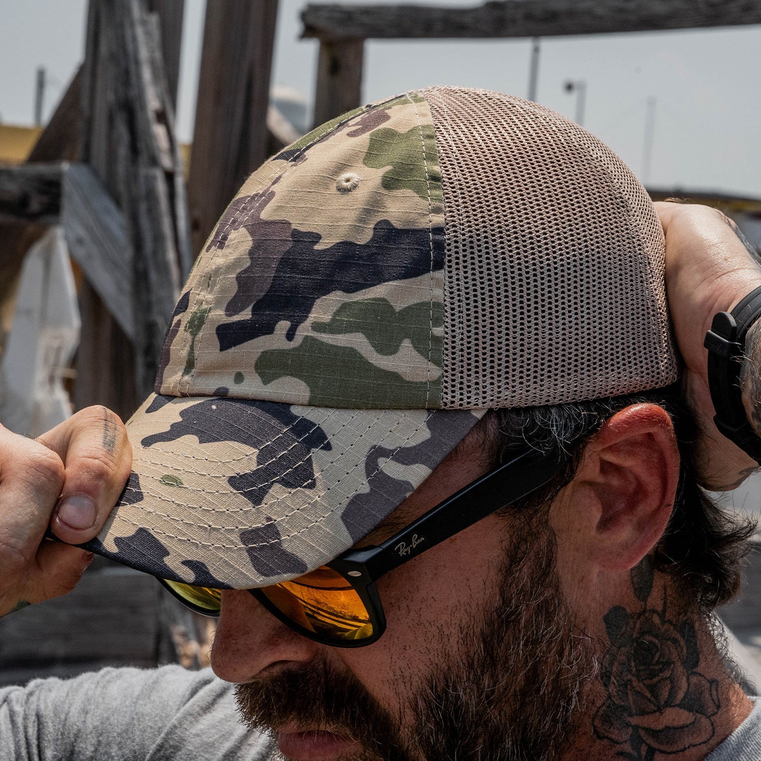 Ripstop Low Pro No Patch Mesh Snapback Hat