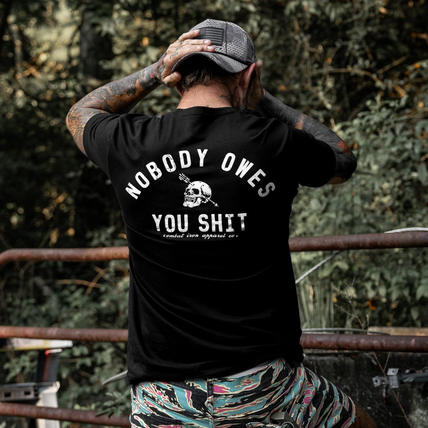 Nobody Owes You Shit Skull Men's T-Shirt